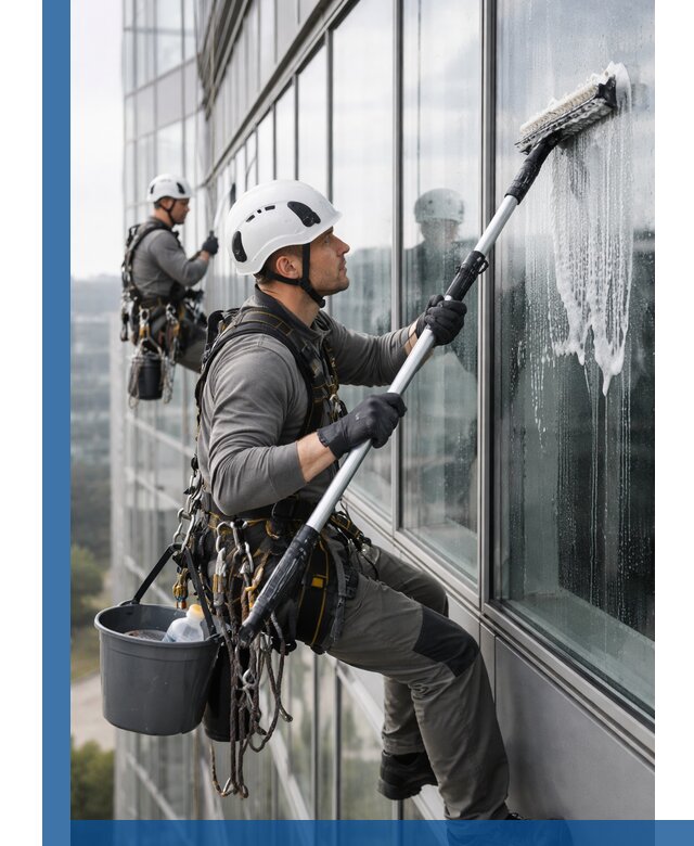 Высотная мойка сплошного остекления с выездом в Нефтеюганске