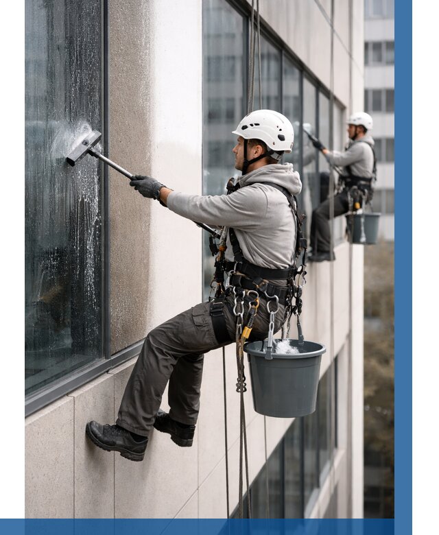 Мойка фасадов зданий в Нефтеюганске под ключ от 356 р. | ВЫСОТНИК-Нфт