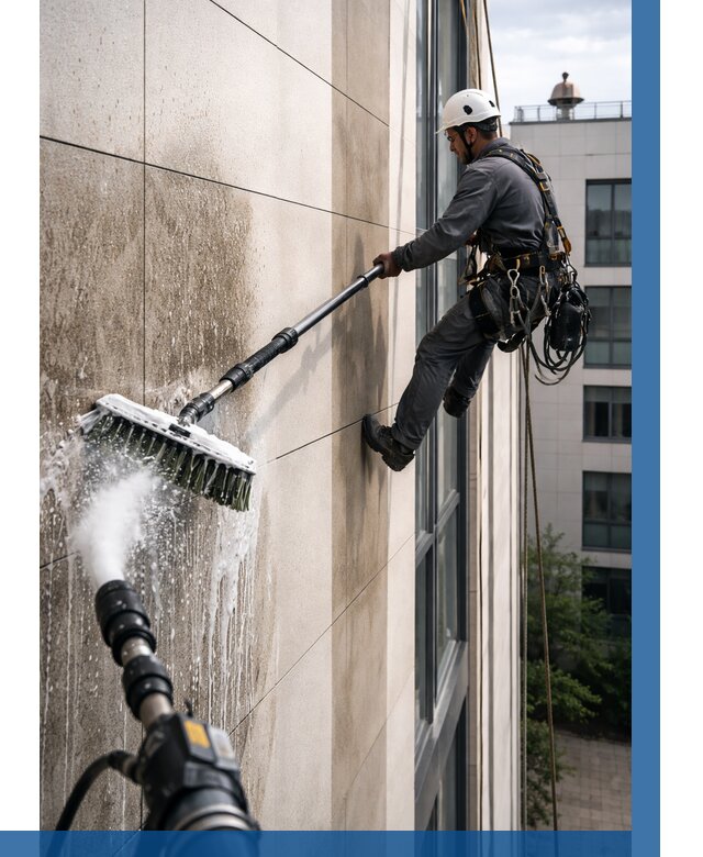 Мойка фасада из керамогранита в Нефтеюганске от 305 р. | ВЫСОТНИК-Нфт