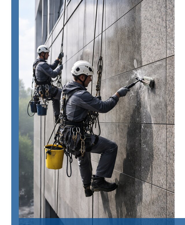 Профессиональная мойка фасада из керамогранита в Нефтеюганске