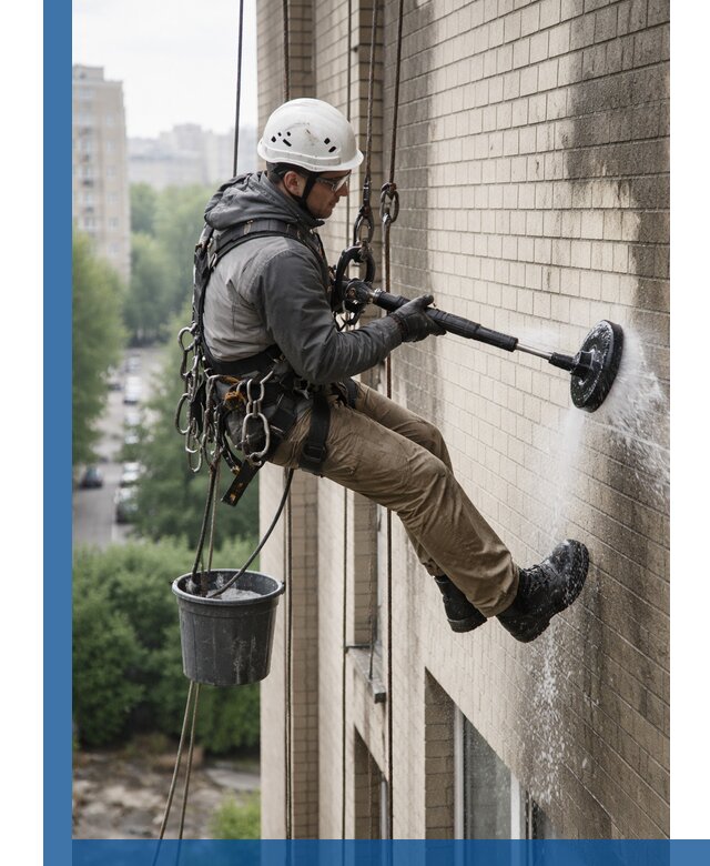 Очистка фасада от копоти в Нефтеюганске профессионально и безопасно