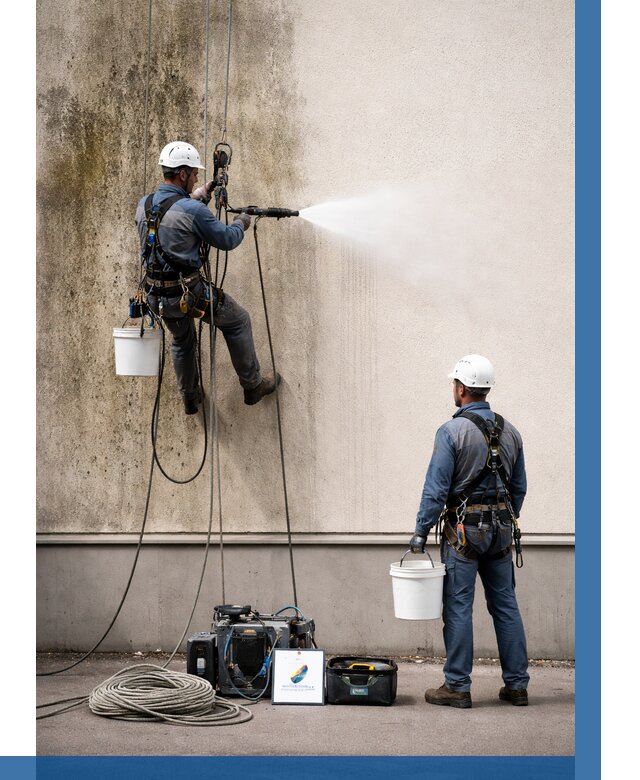 Очистка фасада от плесени в Нефтеюганске от 305 р. | ВЫСОТНИК-Нфт