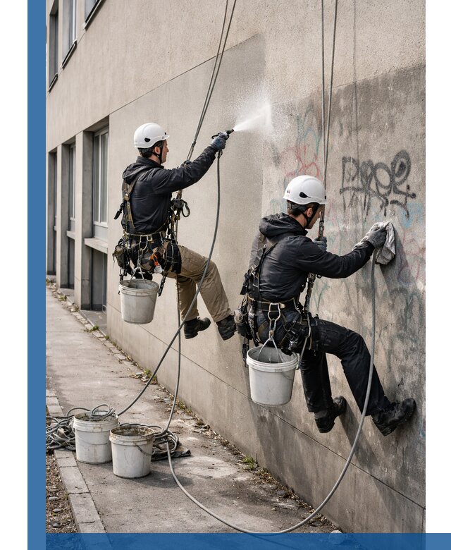 Антиграффити покрытие фасада с защитой от надписей в Нефтеюганске