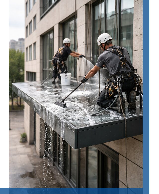 Мойка козырьков и навесов в Нефтеюганске от 3559 р. | ВЫСОТНИК-Нфт