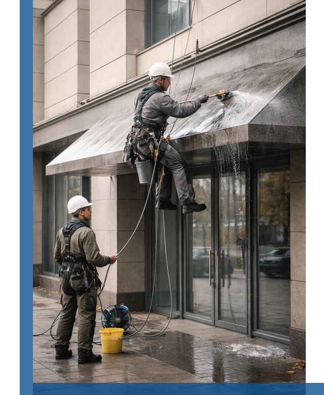 Профессиональная мойка козырьков и навесов в Нефтеюганске