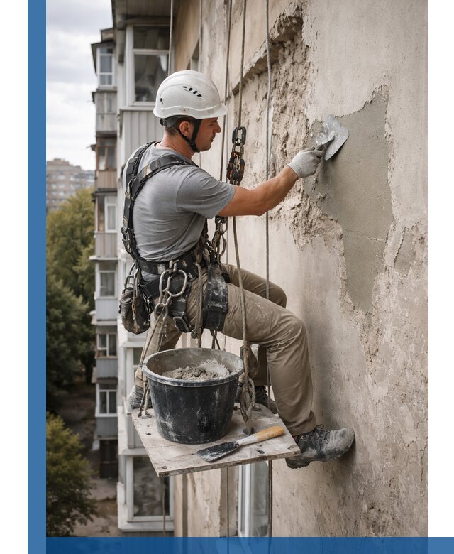 Восстановление фасадной штукатурки в Нефтеюганске с гарантией качества