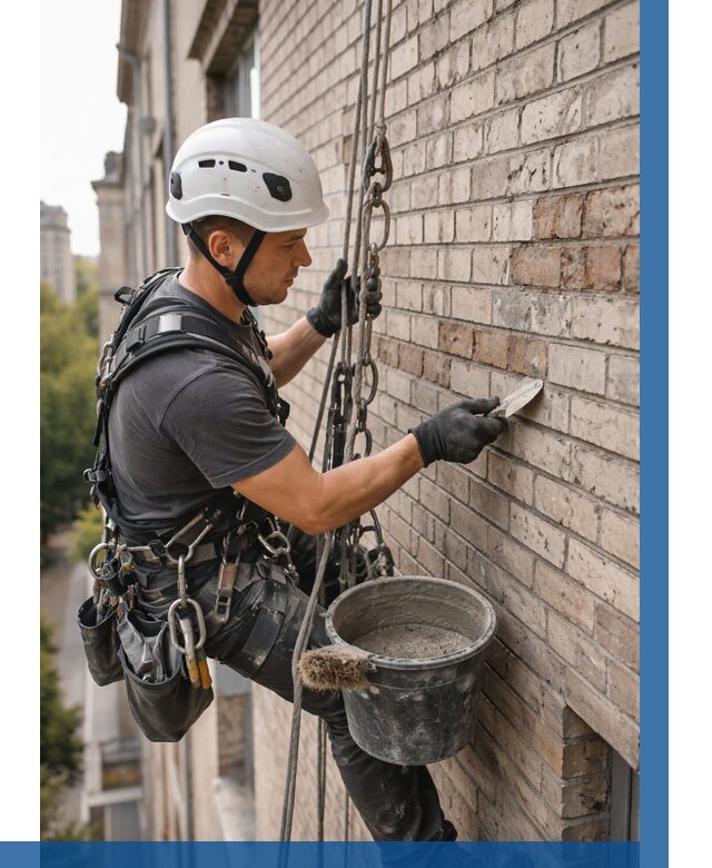 Ремонт кирпичной кладки фасада в Нефтеюганске от 1830 р. | ВЫСОТНИК-Нфт