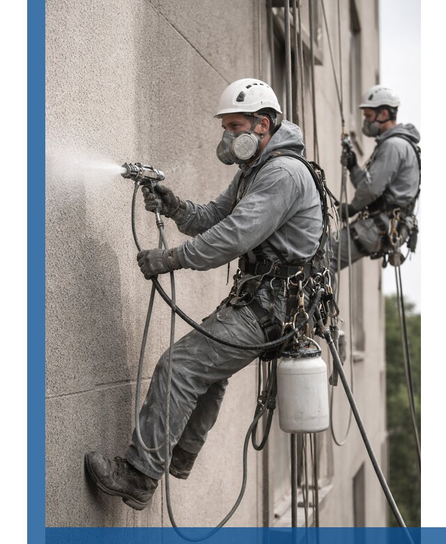 Безвоздушная покраска фасадов зданий в Нефтеюганске профессионально