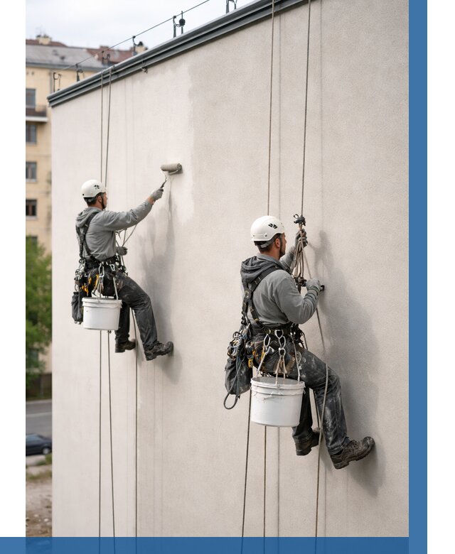 Покраска оштукатуренного фасада в Нефтеюганске от 325 р. | ВЫСОТНИК-Нфт