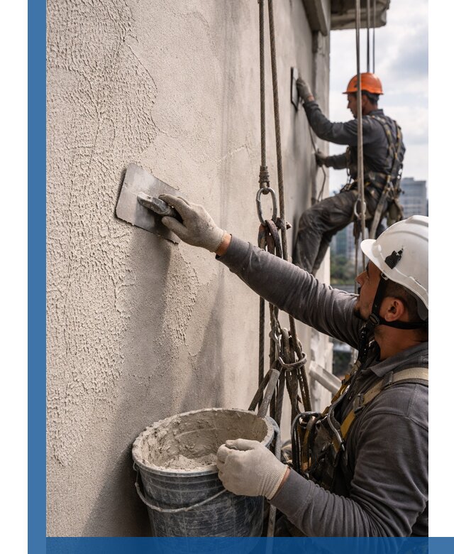 Декоративная штукатурка фасада с утеплением и защитой в Нефтеюганске