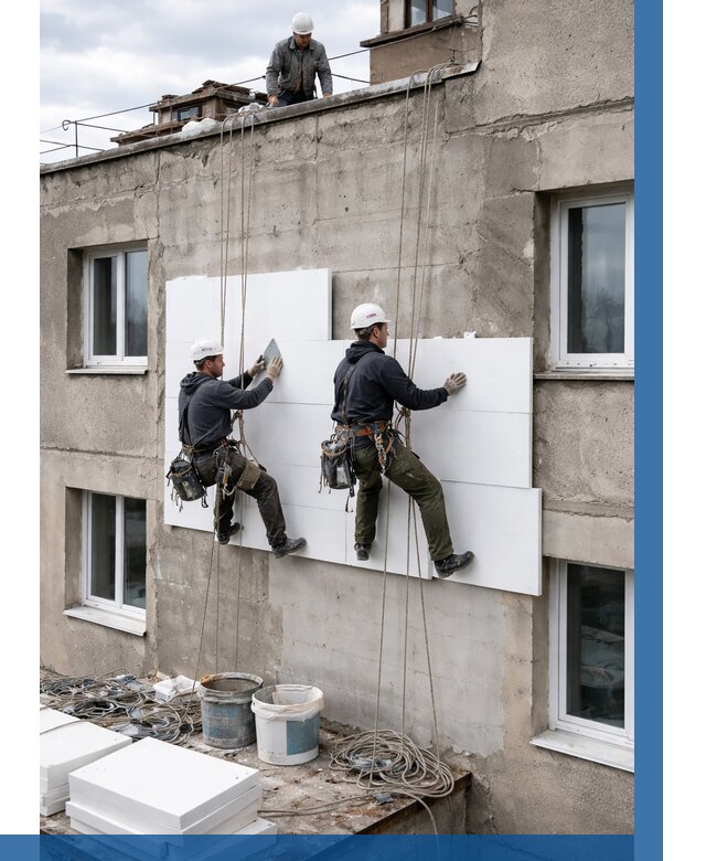 Утепление фасада пенополистиролом в Нефтеюганске от 1830 р. | ВЫСОТНИК-Нфт