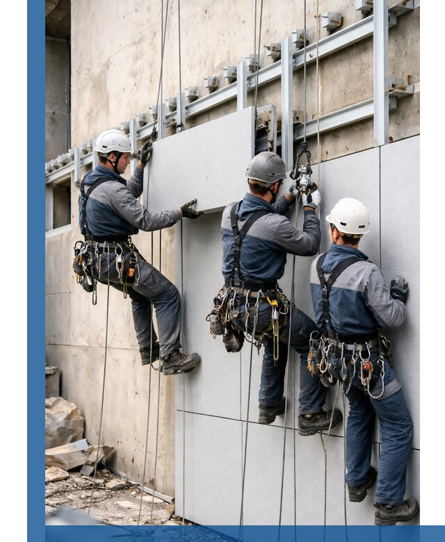 Монтаж вентилируемого фасада в Нефтеюганске под ключ с гарантией качества