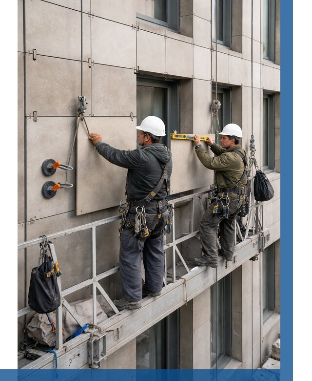 Монтаж керамогранита на фасад в Нефтеюганске от 2542 р. | ВЫСОТНИК-Нфт