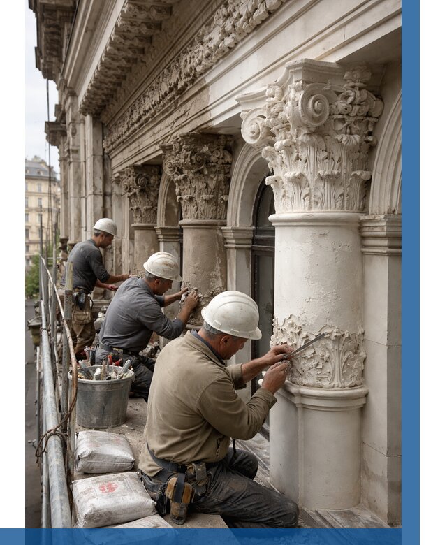 Реставрация фасадной лепнины в Нефтеюганске от 2542 р. | ВЫСОТНИК-Нфт