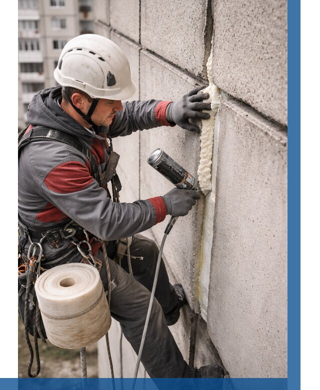 Утепление межпанельных швов в Нефтеюганске от 712 р. | ВЫСОТНИК-Нфт