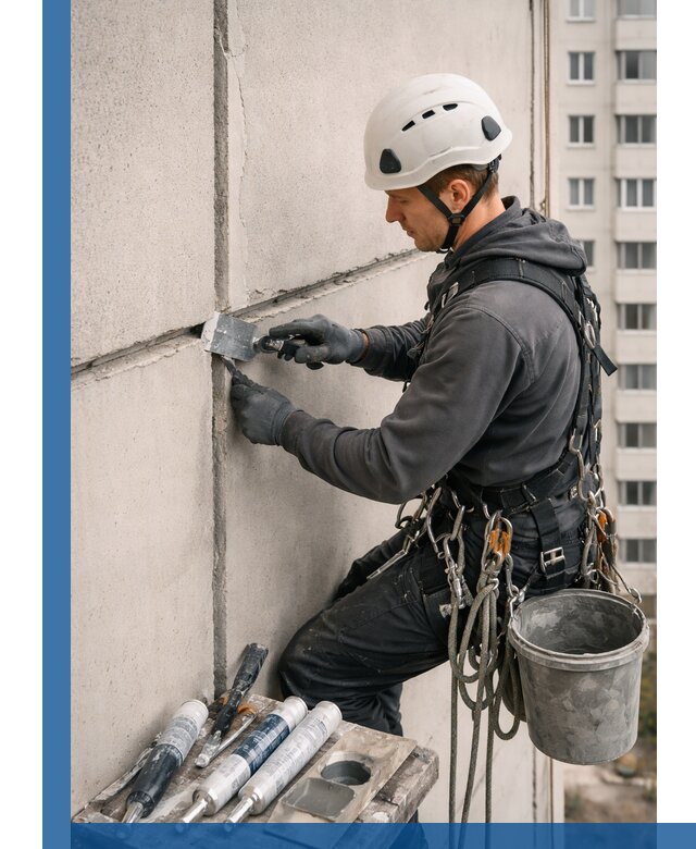 Ремонт межпанельных швов в Нефтеюганске герметизация и восстановление