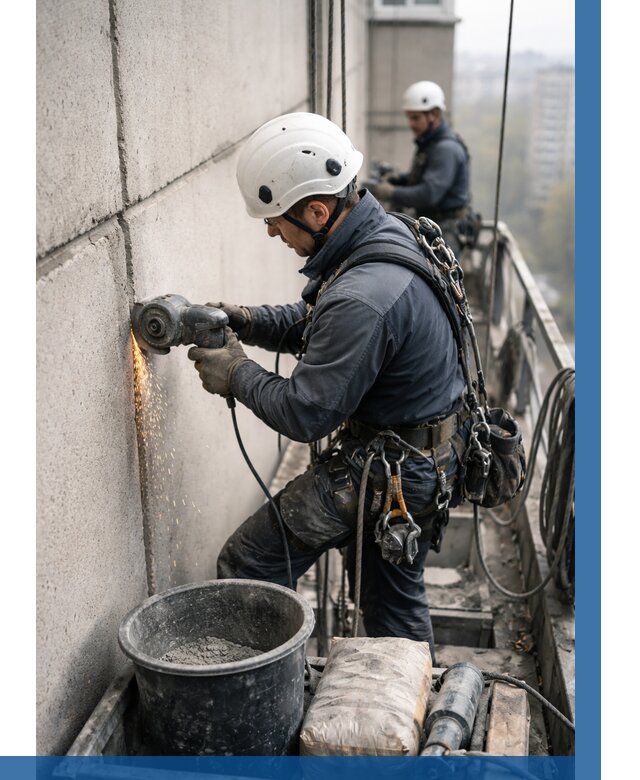 Штробление межпанельных швов в Нефтеюганске от 1220 р. | ВЫСОТНИК-Нфт