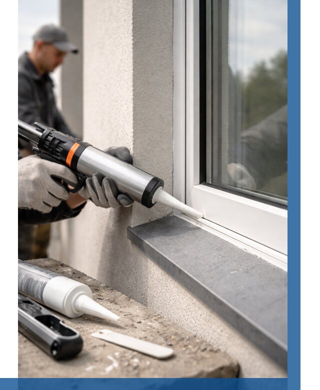 Герметизация монтажных швов окон в Нефтеюганске от 661 р. | ВЫСОТНИК-Нфт