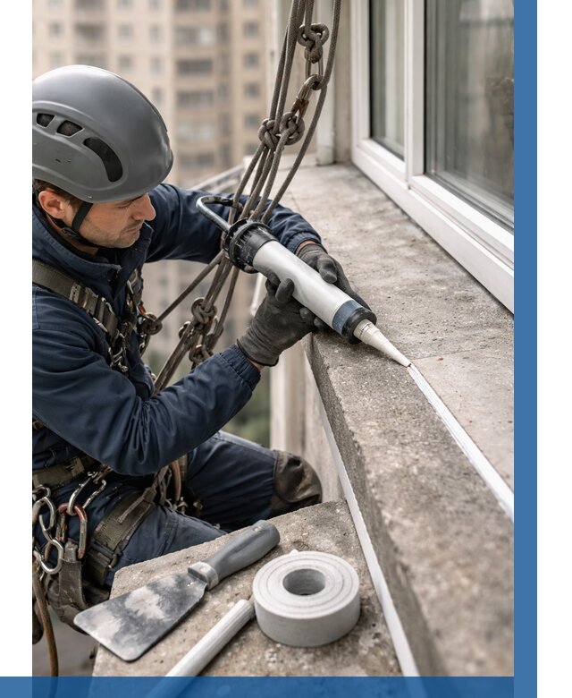 Герметизация балконного козырька в Нефтеюганске от 4576 р. | ВЫСОТНИК-Нфт