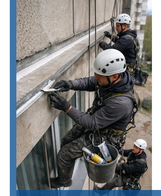 Герметизация примыкания балкона в Нефтеюганске под ключ с гарантией