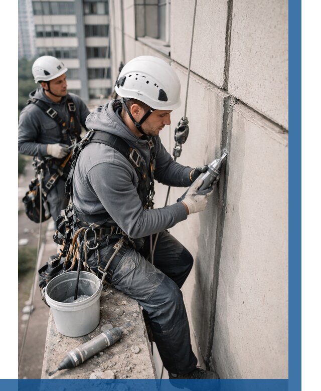 Ремонт деформационных швов здания в Нефтеюганске от 1017 р. | ВЫСОТНИК-Нфт