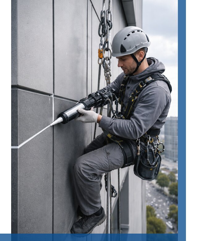 Герметизация стыков фасадных панелей в Нефтеюганске от 6609 р.| ВЫСОТНИК-Нфт