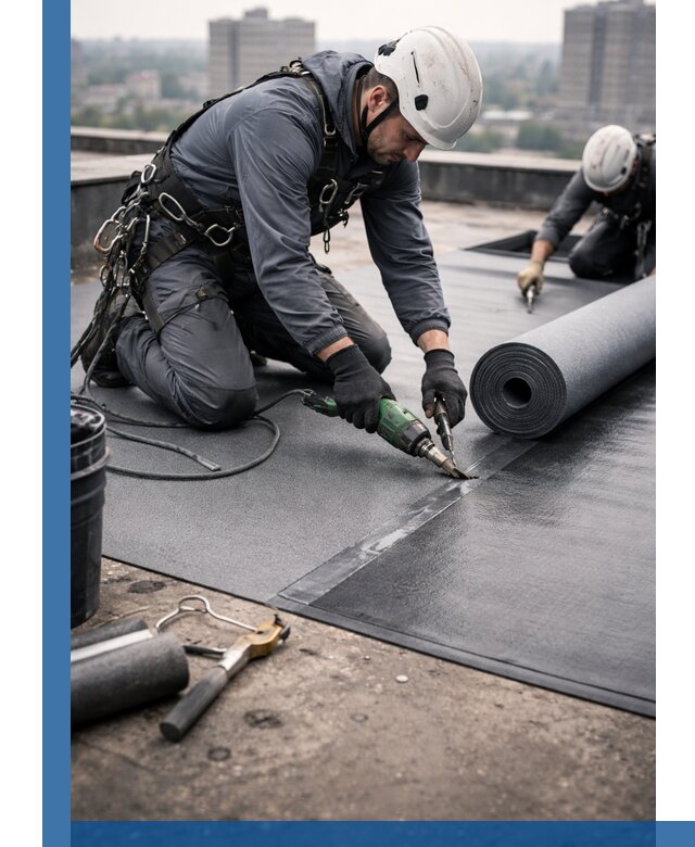 Ремонт мягкой кровли в Нефтеюганске с выездом промальпинистов