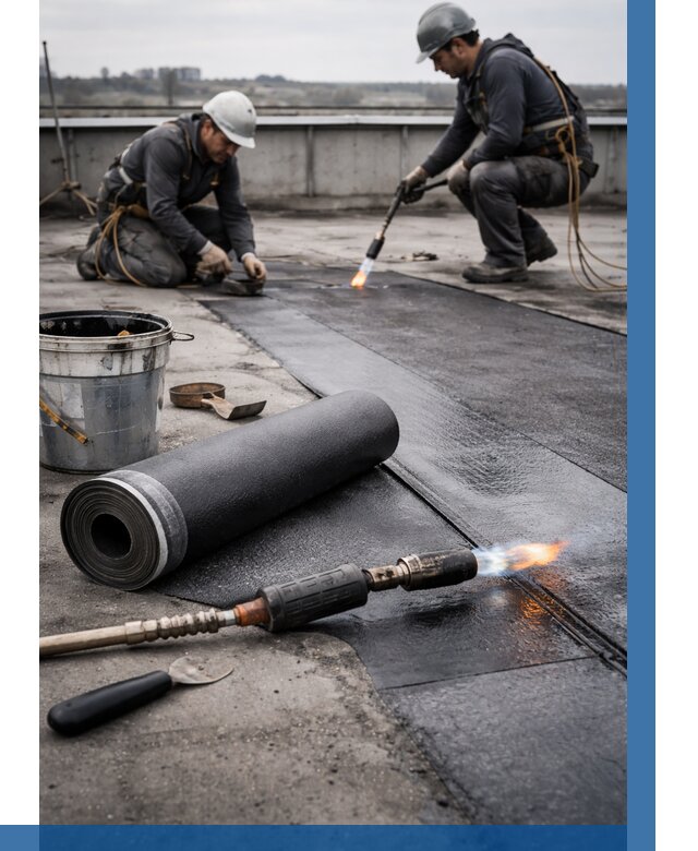 Ремонт рулонной кровли в Нефтеюганске от 661 р. | ВЫСОТНИК-Нфт