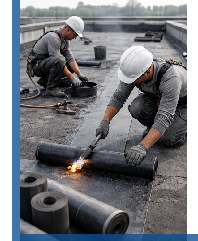 Ремонт рулонной кровли в Нефтеюганске герметизация и восстановление