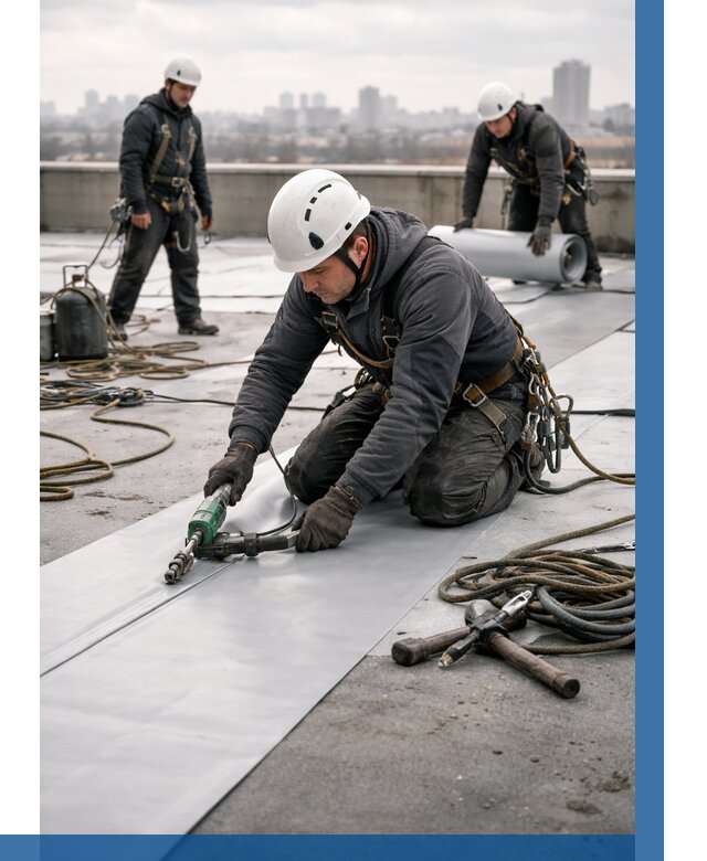 Ремонт мембранной кровли в Нефтеюганске от 1830 р./м2 | ВЫСОТНИК-Нфт