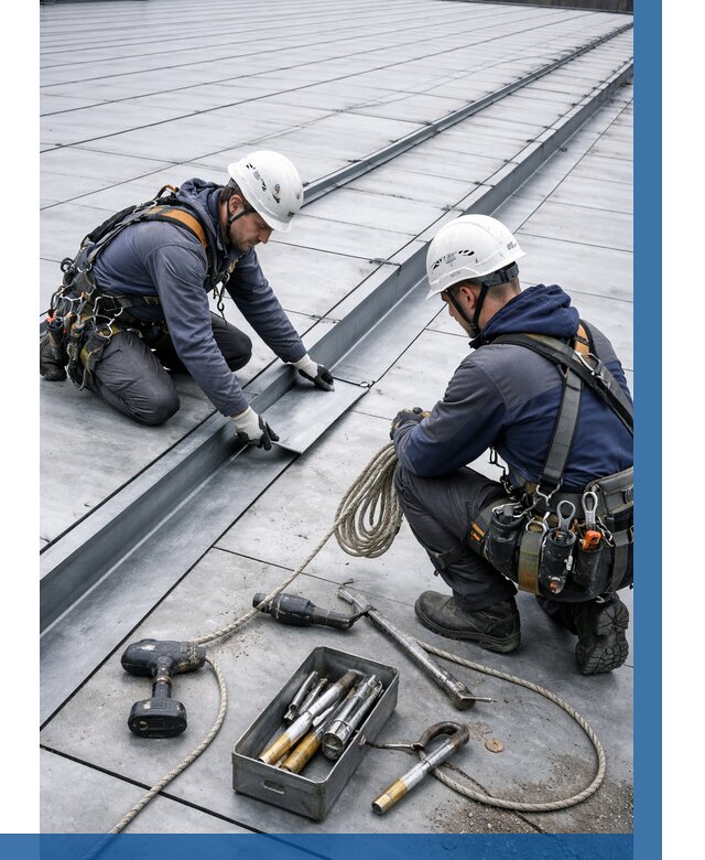 Ремонт фальцевой кровли в Нефтеюганске от 712 р. | ВЫСОТНИК-Нфт