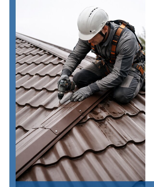 Ремонт металлочерепицы на крыше в Нефтеюганске профессионально