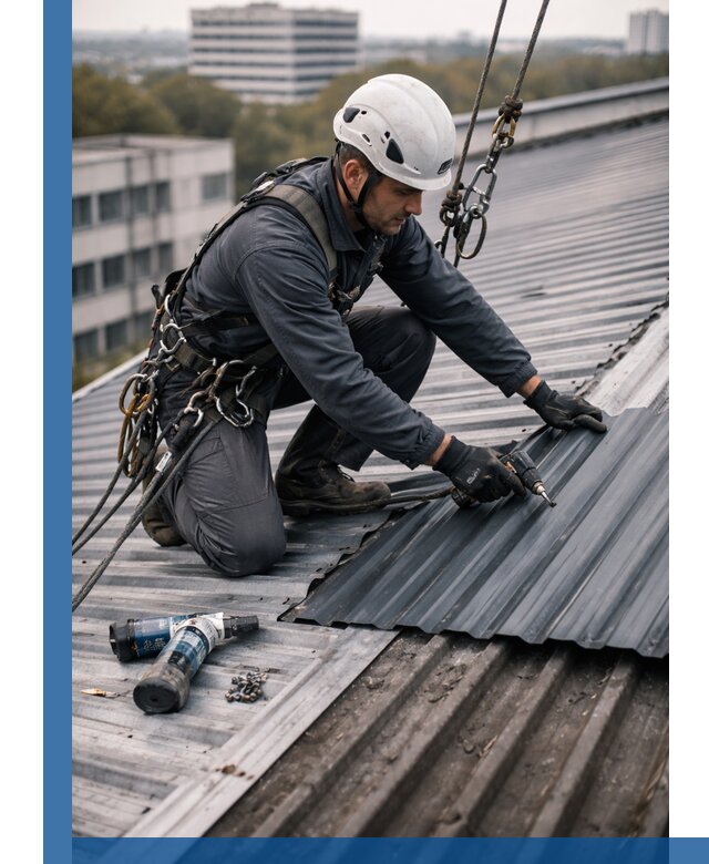 Ремонт профнастила на кровле в Нефтеюганске, работы под ключ