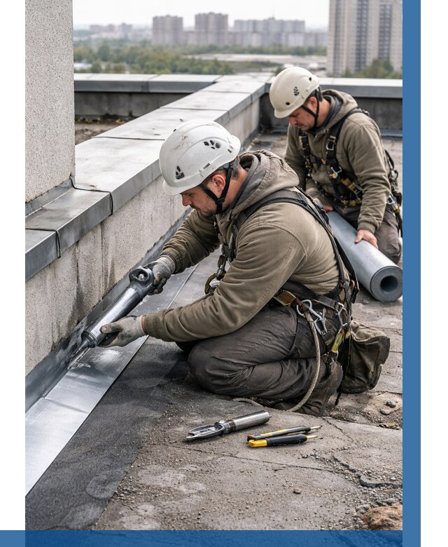 Ремонт кровельных примыканий в Нефтеюганске от 1220 р. | ВЫСОТНИК-Нфт
