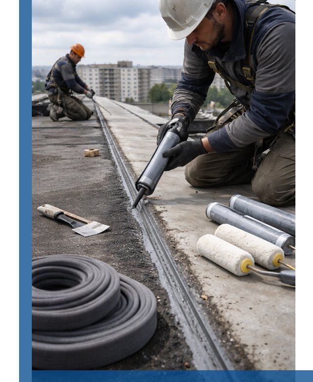 Герметизация швов кровли в Нефтеюганске с гарантией герметичности