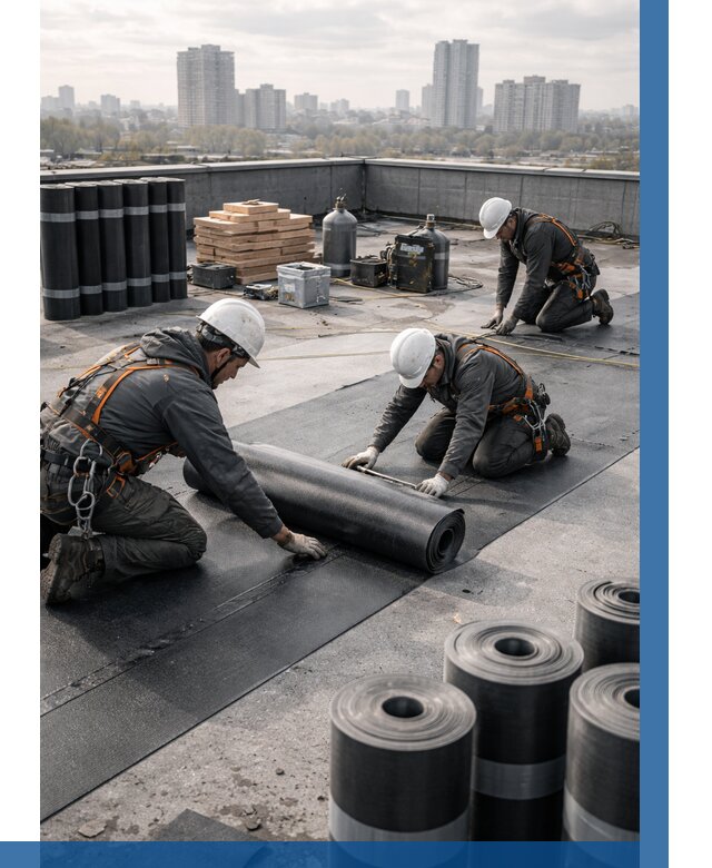 Монтаж мягкой кровли под ключ в Нефтеюганске от 458 р. | ВЫСОТНИК-Нфт