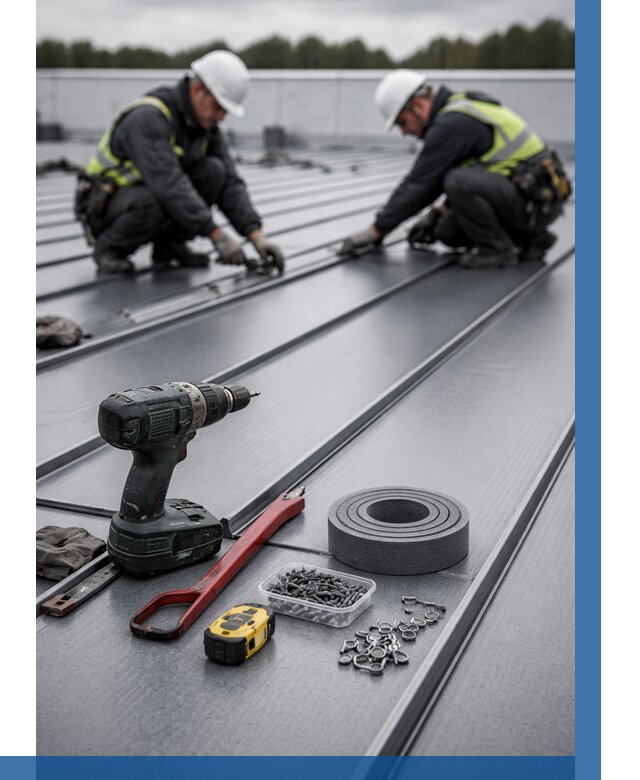 Монтаж фальцевой кровли в Нефтеюганске от 1830 р. | ВЫСОТНИК-Нфт