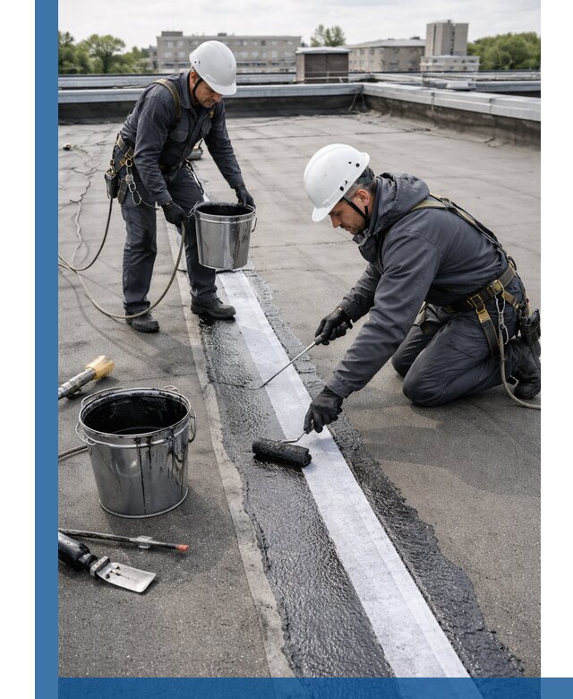 Гидроизоляция кровли мастикой в Нефтеюганске надежная защита