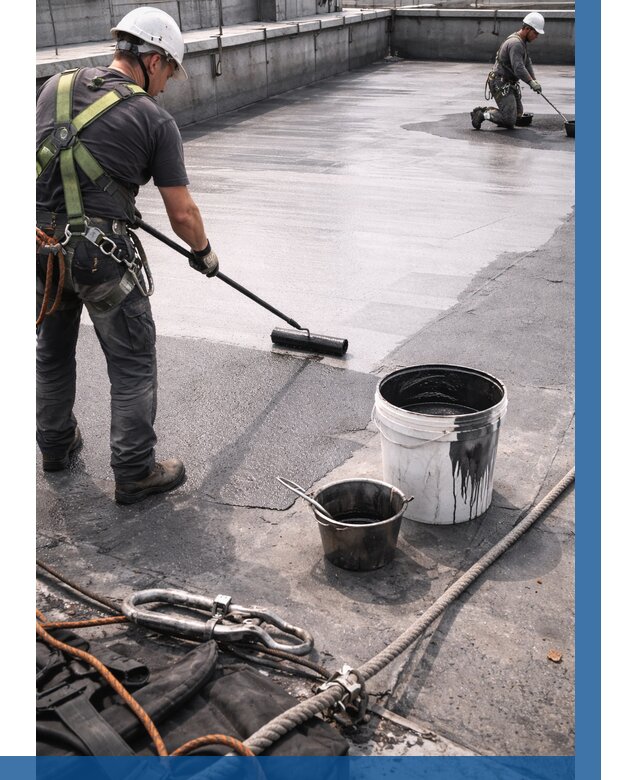 Гидроизоляция кровли жидкой резиной в Нефтеюганске от 508 р. | ВЫСОТНИК-Нфт