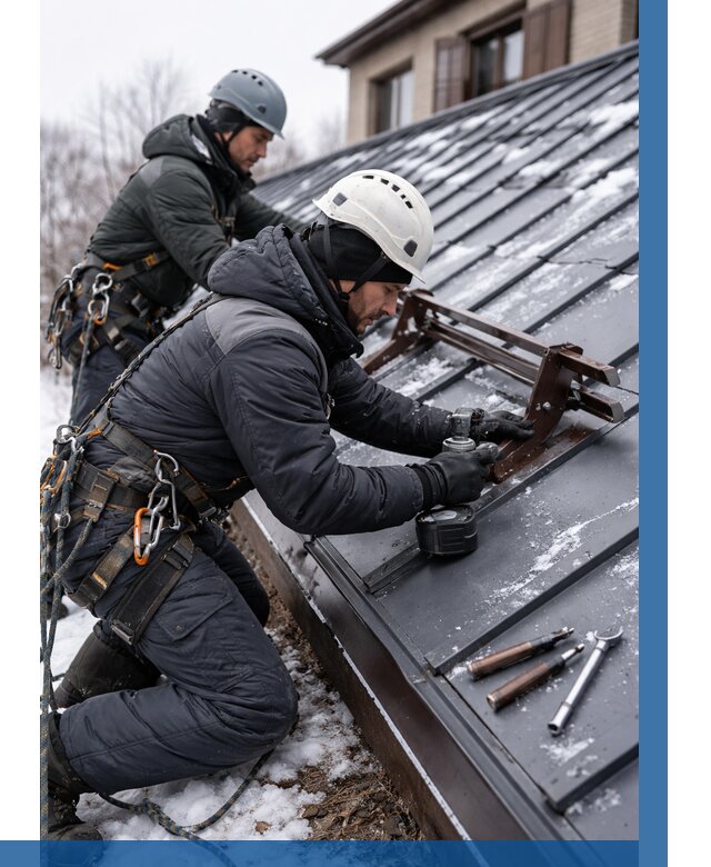 Монтаж снегозадержателей в Нефтеюганске от 458 р. | ВЫСОТНИК-Нфт