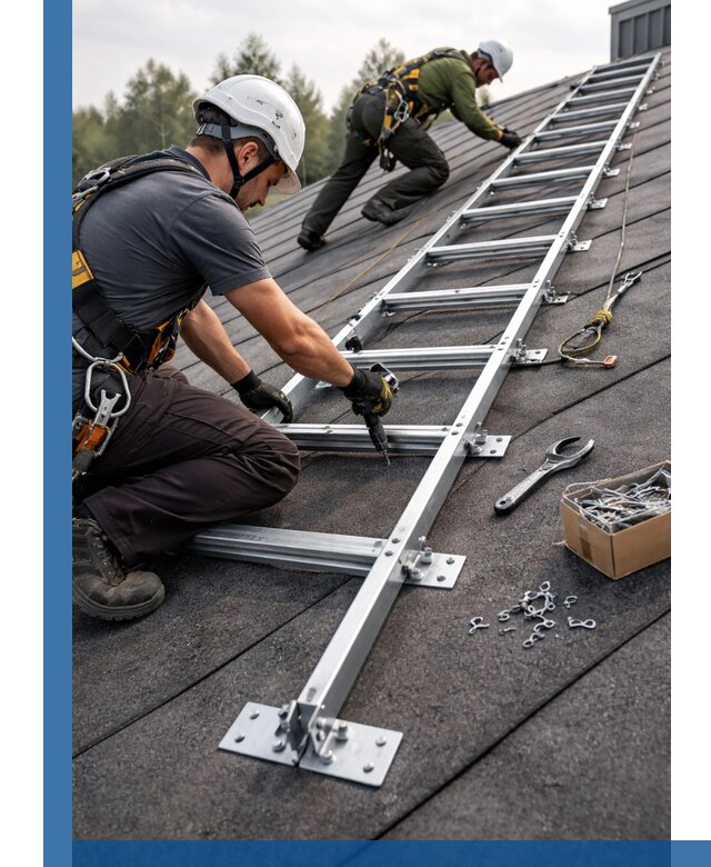 Профессиональный монтаж кровельной лестницы в Нефтеюганске под ключ