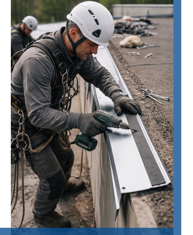 Монтаж капельника на кровле в Нефтеюганске от 305 р. | ВЫСОТНИК-Нфт