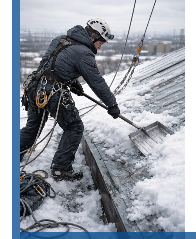 Профессиональная очистка кровли от снега и наледи в Нефтеюганске