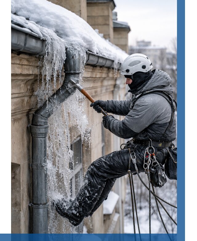 Очистка водостоков от льда в Нефтеюганске от 3559 р. | ВЫСОТНИК-Нфт