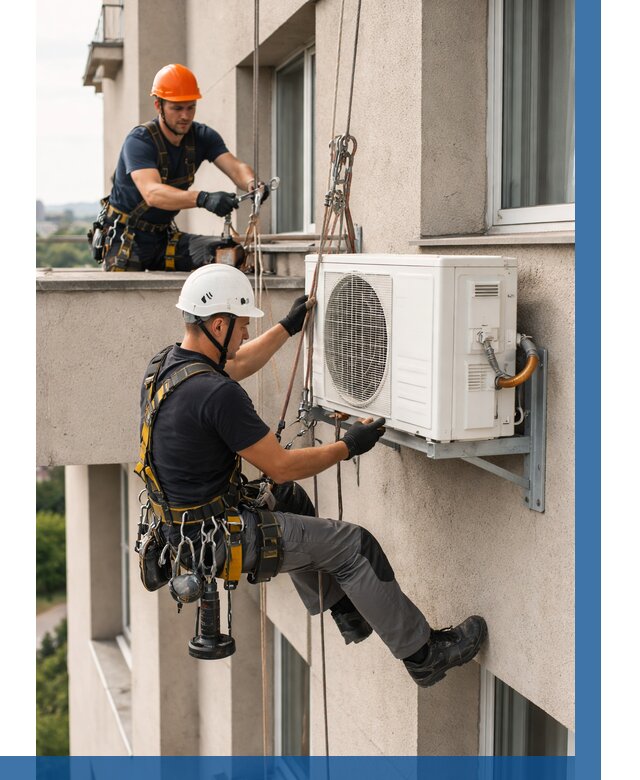 Монтаж внешнего блока кондиционера в Нефтеюганске от 6609 р. | ВЫСОТНИК-Нфт