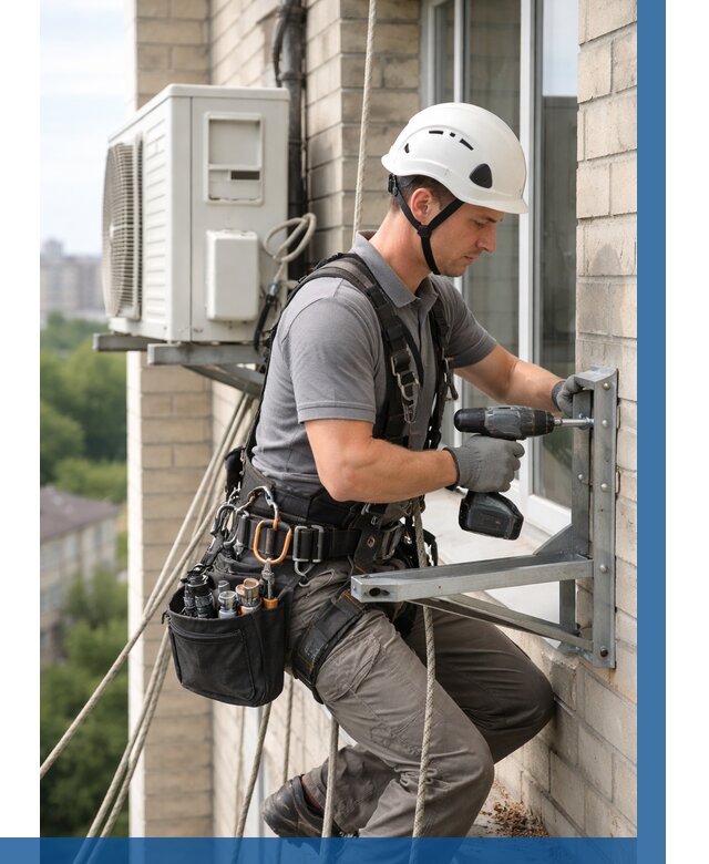 Установка кронштейнов кондиционера в Нефтеюганске от 3559 р. | ВЫСОТНИК-Нфт