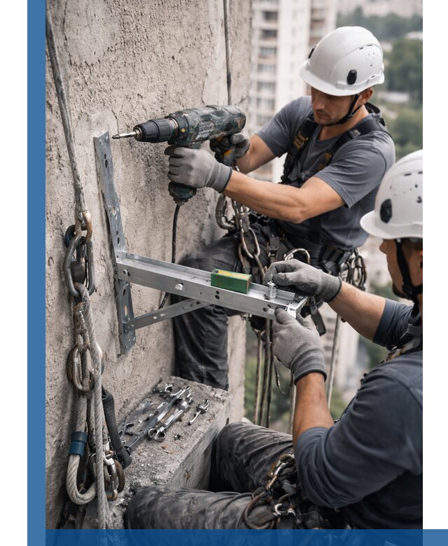 Установка кронштейнов кондиционера и крепежа в Нефтеюганске