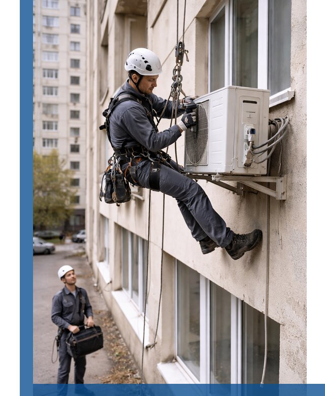 Демонтаж внешнего блока кондиционера в Нефтеюганске профессионально