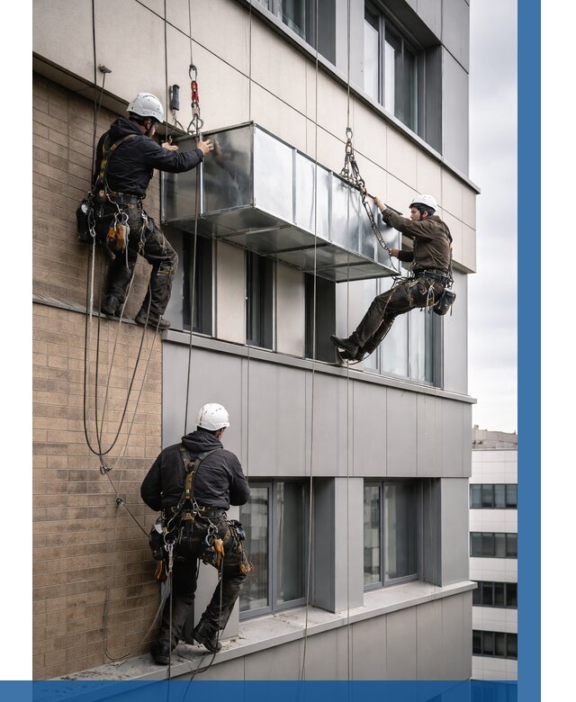 Монтаж воздуховодов на фасаде в Нефтеюганске от 1525 р. | ВЫСОТНИК-Нфт