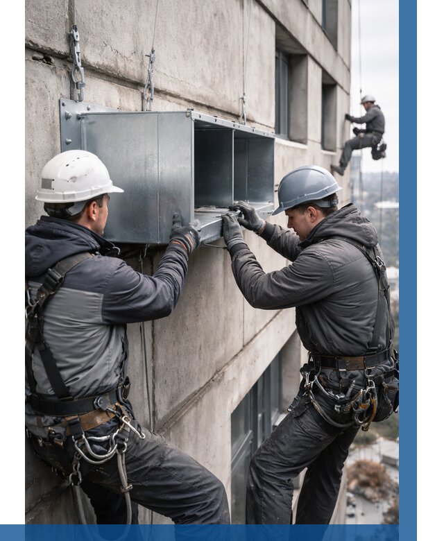 Монтаж вентиляционных коробов в Нефтеюганске от 3050 р. | ВЫСОТНИК-Нфт